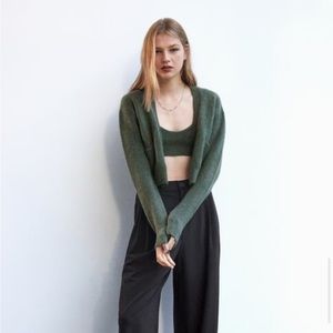 Zara cropped tank and cardigan